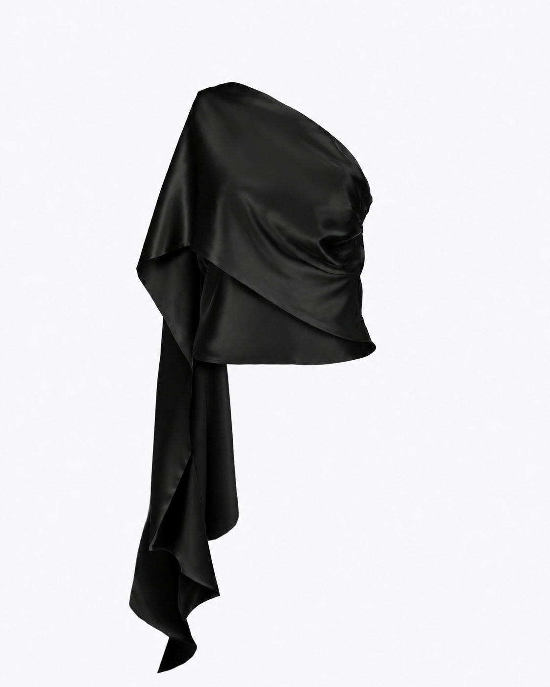 Georgia silk top in black