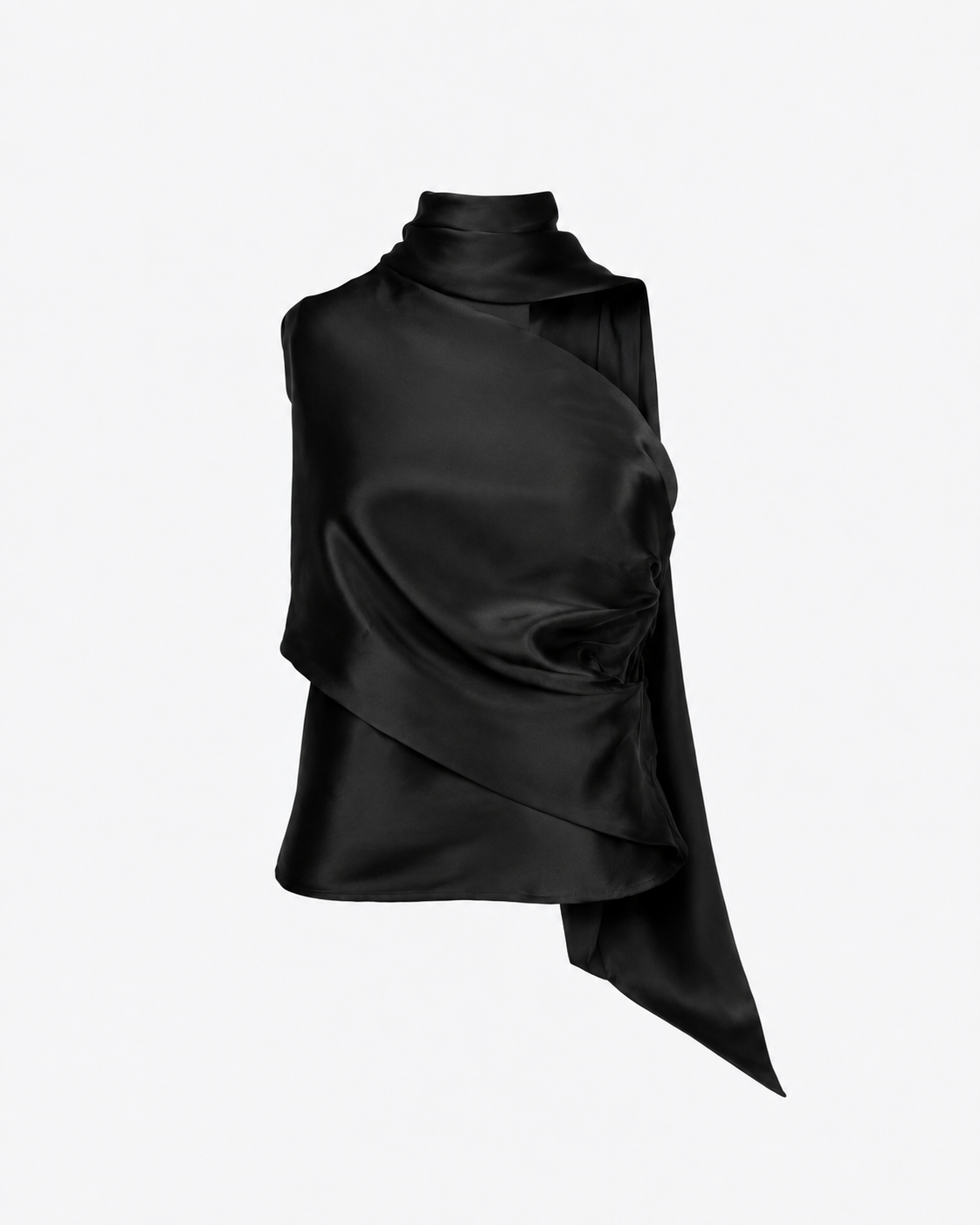 Georgia silk top in black